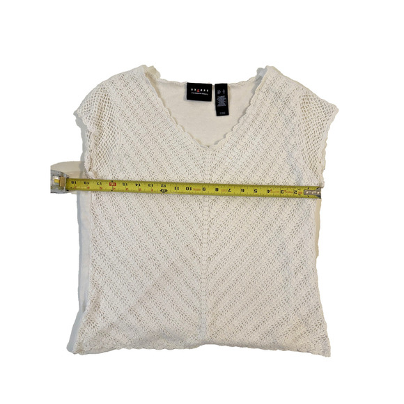 Axcess Sweater Womens XL Knit Short Sleeve Pullover Lightweight Liz Claiborne - Picture 2 of 4